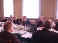 Anna-Maria Hochhauser, Albrecht Konecny, Peter Bußjäger, Bernd-Christian Funk bei der Sitzung von Ausschuss 5 am 23. Februar 2004 im Parlament